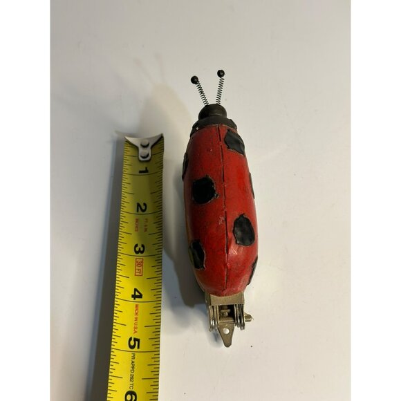 Vintage 2003 Ladybug Shaped Stapler & Paper Weight 5" - Red & Black Desk Accesso - Picture 6 of 6